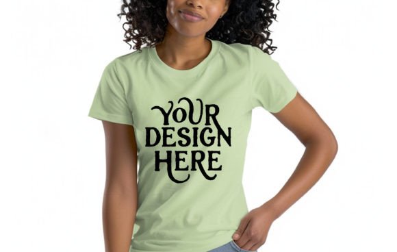 Bella & Canvas 3001 T-Shirt,woman,Light: A Designer's Mockup Essential