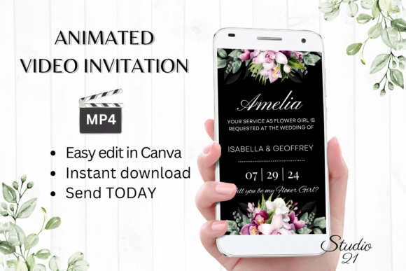 Orchids Flower Girl Proposal: A Digital Invitation That Captures the Moment