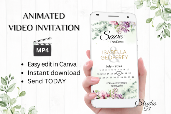 Orchids Save the Date W2452B: A Modern Script for Elegant Invitations