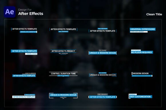 Practical After Effects Templates for Clean Titles