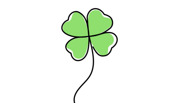 The Charm of Line Animation of a 4 Leaf Clover